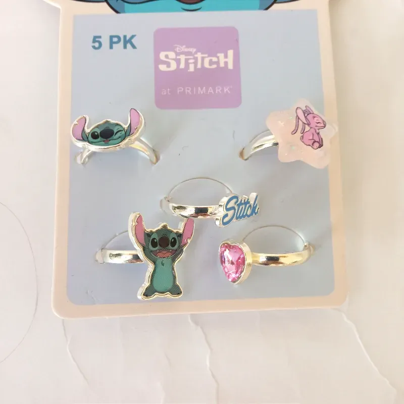 Set de 5 anillos de Stitch 