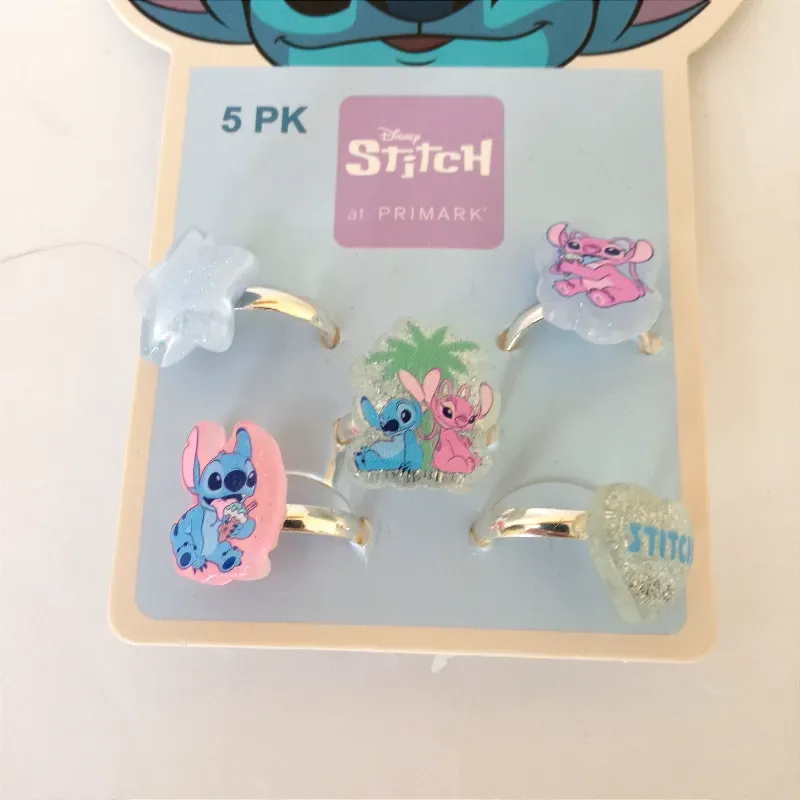 Set de 5 anillos de Stitch 