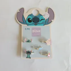 Set de 5 anillos de Stitch 