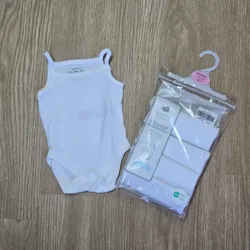 Set de 5 Bodys Blancos de Tirantes