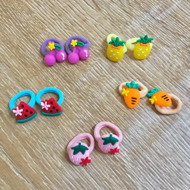 Set de 5 pares de felpas con frutas
