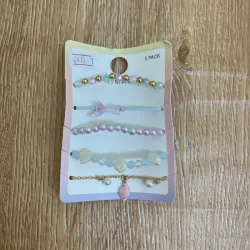 Set de 5 pulseras con motivos veraniegos