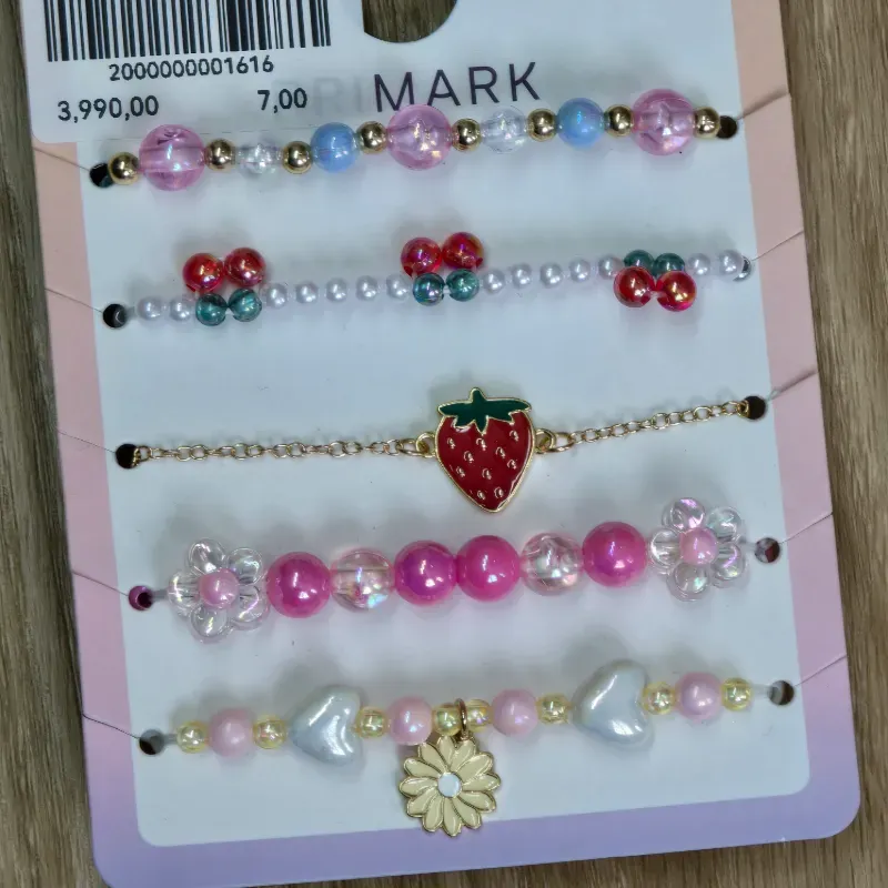 Set de 5 Pulseras Variadas Coloridas