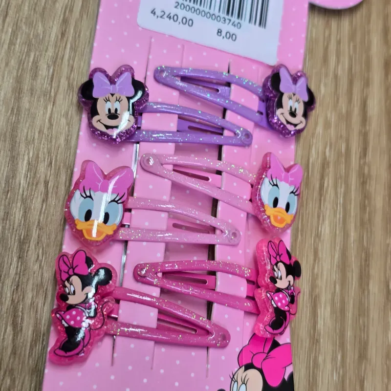 Set de 6 Hebillas Para el Cabello De Minnie y Daisy
