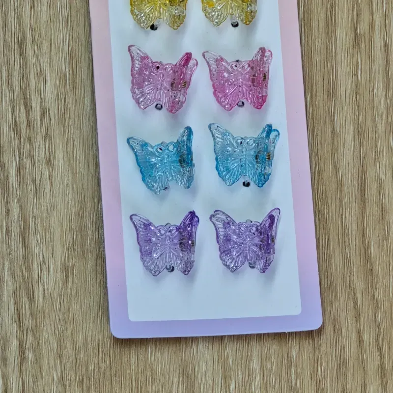 Set de 8 Pinzas para el Cabello Pequeñas en forma de Mariposa