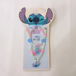 Set de anillo, pulsera y collar de Stitch 