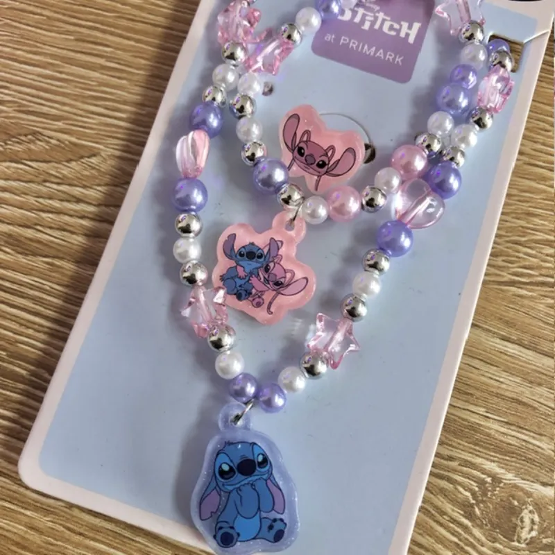 Set de anillo, pulso y collar con Stitch 