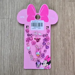 Set de Bisuteria de Minnie de Collar, Pulsera y Anillo