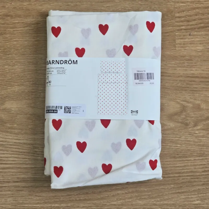 Set de funda y sabana de corazones