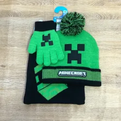 Set de gorro, guantes y bufanda de Minecraft 