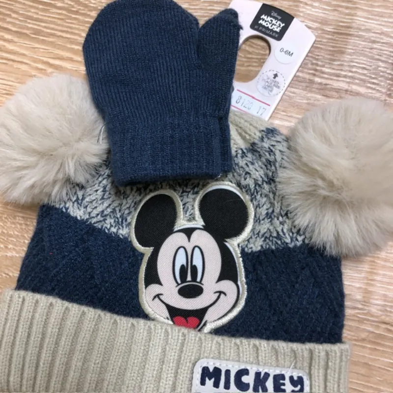Set de gorro y guantes de Mickey Mouse 