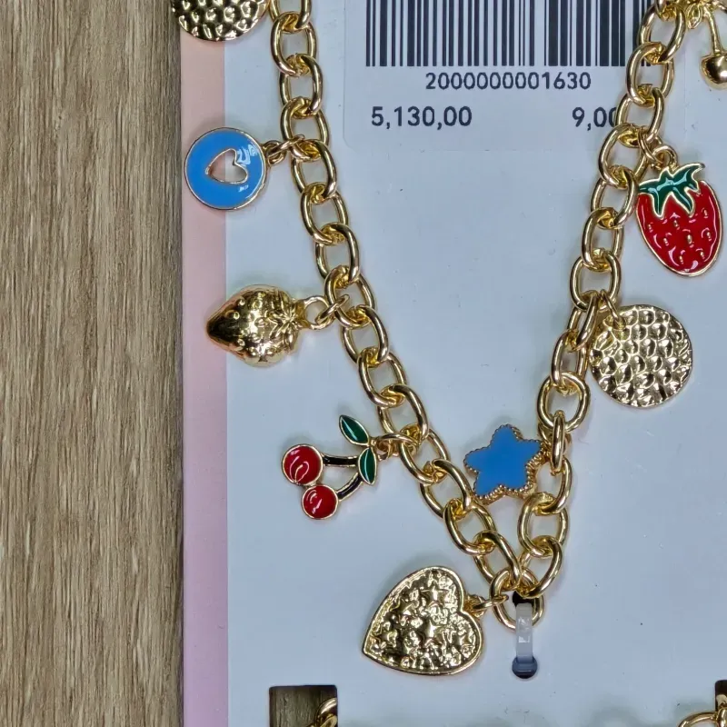 Set de Pulsera y Cadena con Dijes variados