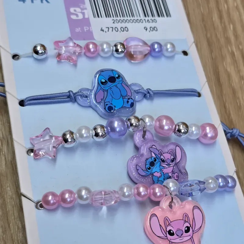 Set de Pulseras de Stich y Angel