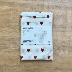 Set de sábana y funda con corazones 