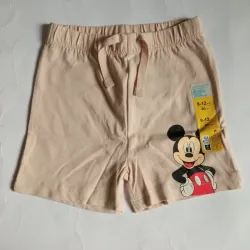 Short beige con Mickey Mouse 