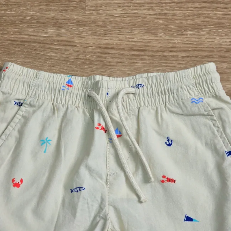 Short beige estampado Barcos