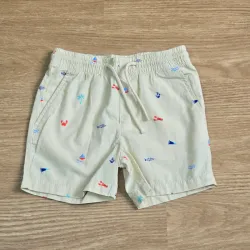Short beige estampado Barcos