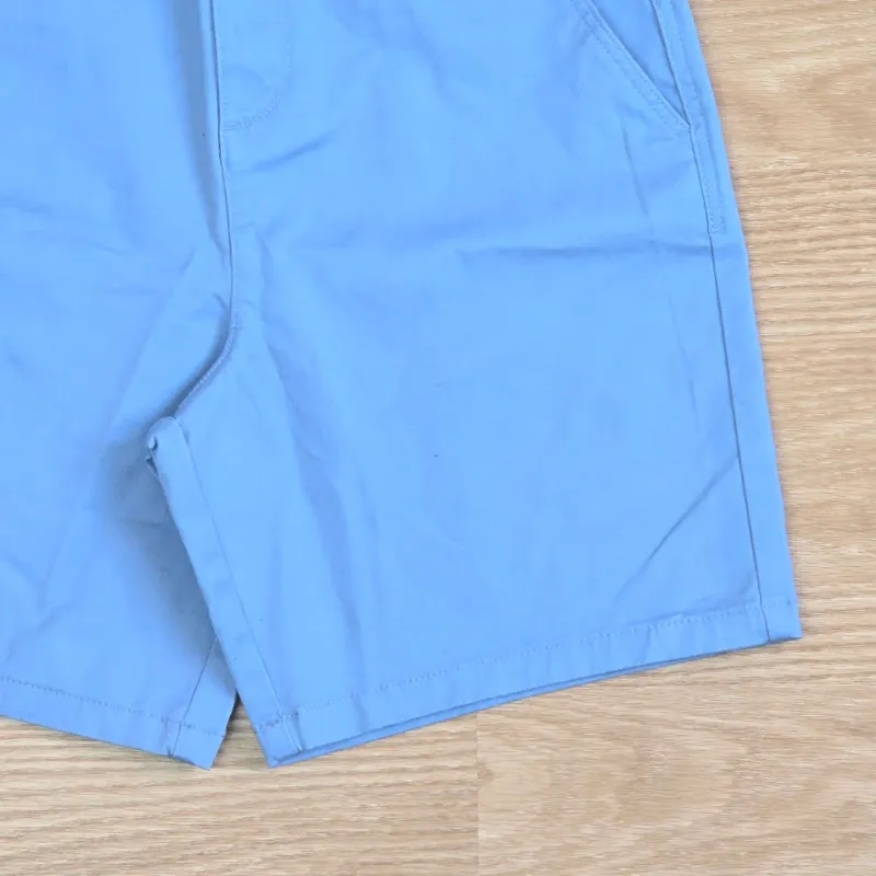 Short color azul de tela