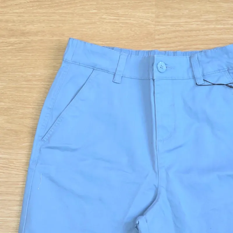 Short color azul de tela