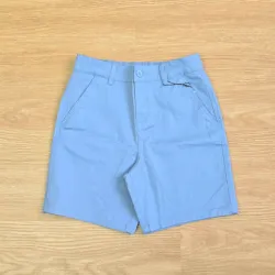 Short color azul de tela