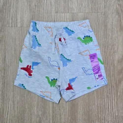 Short color Gris con Dinosaurios