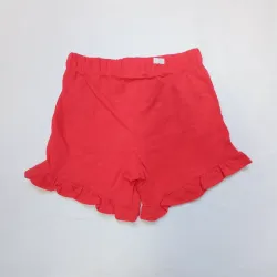 Short color rojo con vuelos 