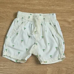 Short con cordón Beige con Palmas