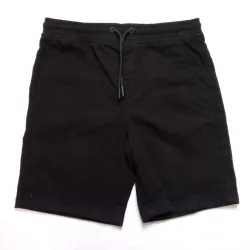 Short de mezclilla con cordón color negro