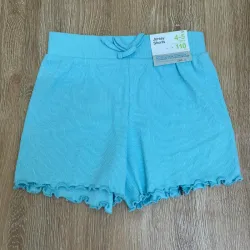 Short de canalé color azul 