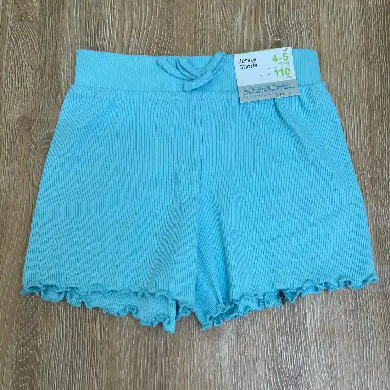 Short de canalé color azul 