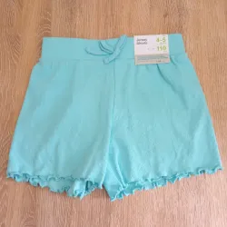 Short de canalé color azul 