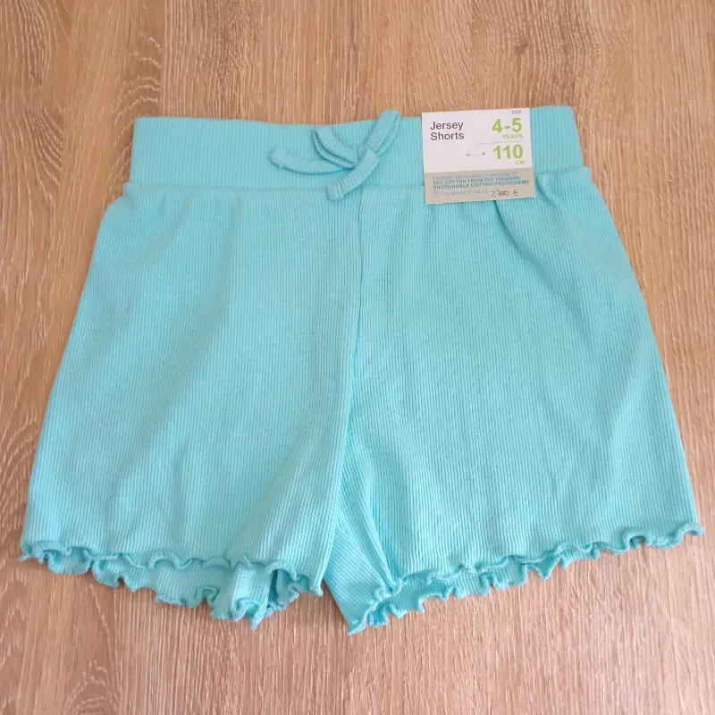 Short de canalé color azul 