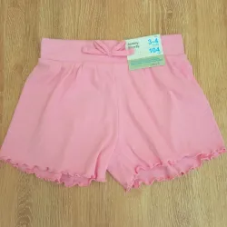 Short de canalé color rosado 