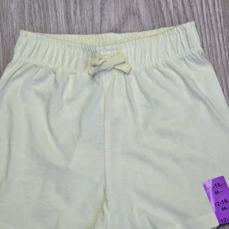 Short de felpa amarillo básico
