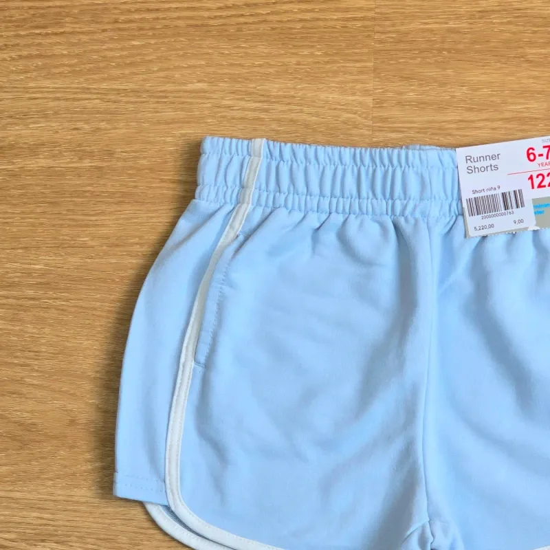 Short de felpa color azul cielo deportivo