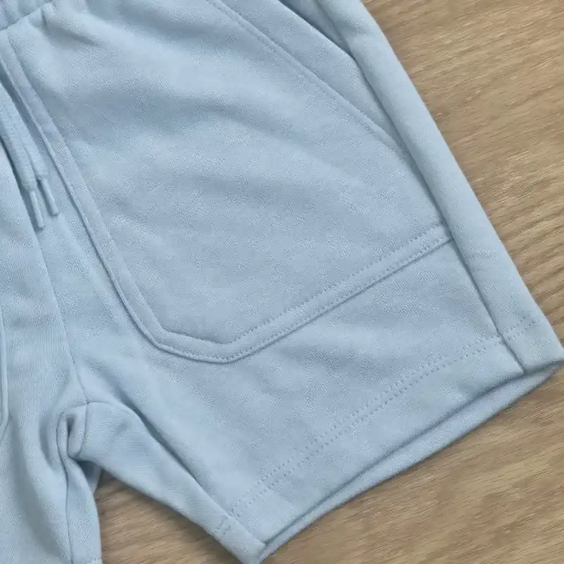 Short de felpa color azul