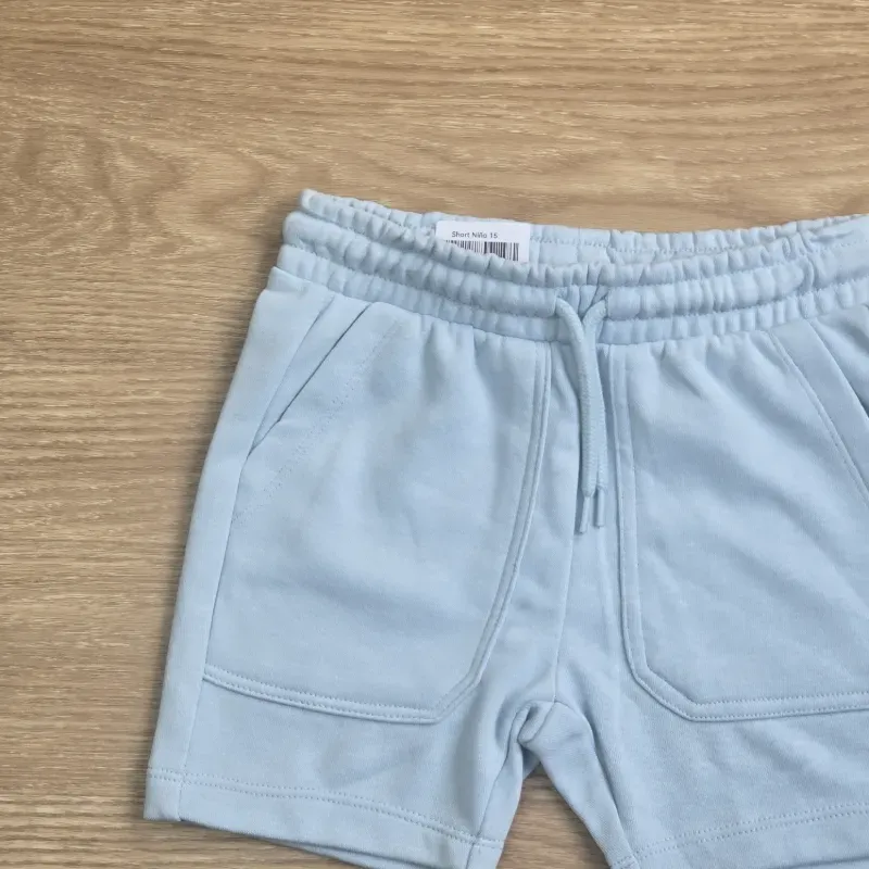 Short de felpa color azul