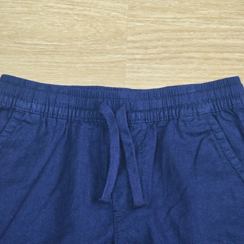 Short de Lino Azul Prusia