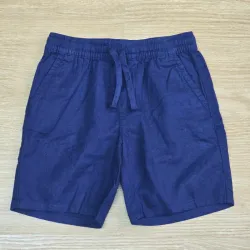 Short de Lino Azul Prusia