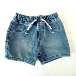Short de mezclilla con cordón 