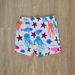 Short de Nailon con animales marinos