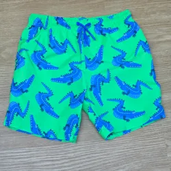 Short de Nailon verde de cocodrilos