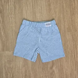 Short de Tela azul con rayas