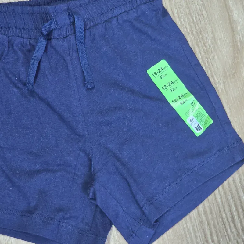 Short de Tela color azul oscuro