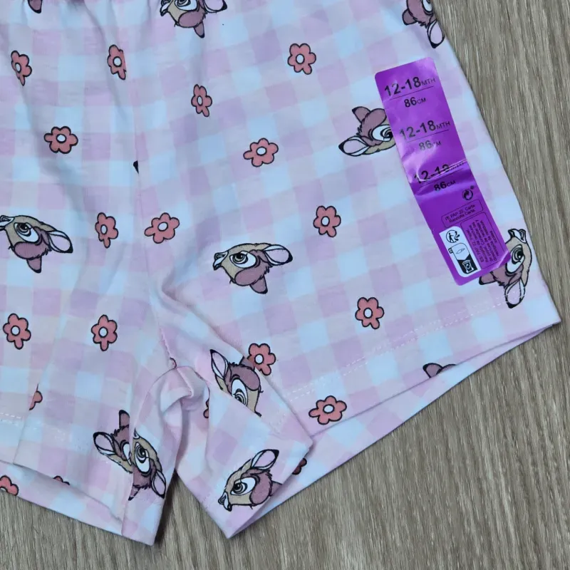 Short de tela de Bambi con flores
