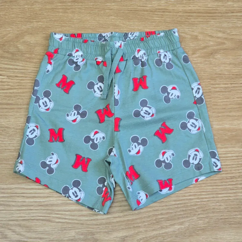Short de Tela verde Mickey