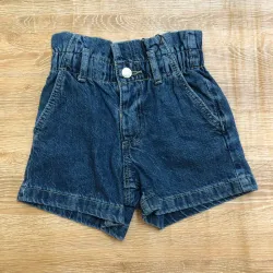 Short de tiro alto de mezclilla 