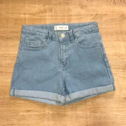 Short Mango de mezclilla 