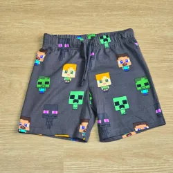 Short Minecraft Gris Oscuro