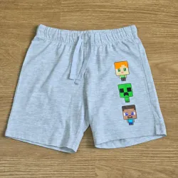 Short Minecraft gris